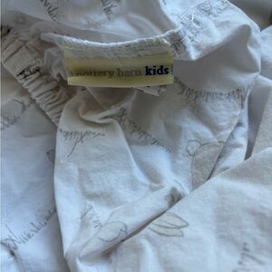 Pottery Barn Kids White and cream bunnies/sheep crib sheets